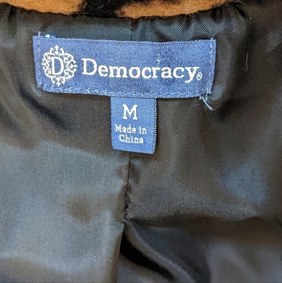 Democracy animal print faux fur jacket Size Medium Mobwife - Picture 4 of 7